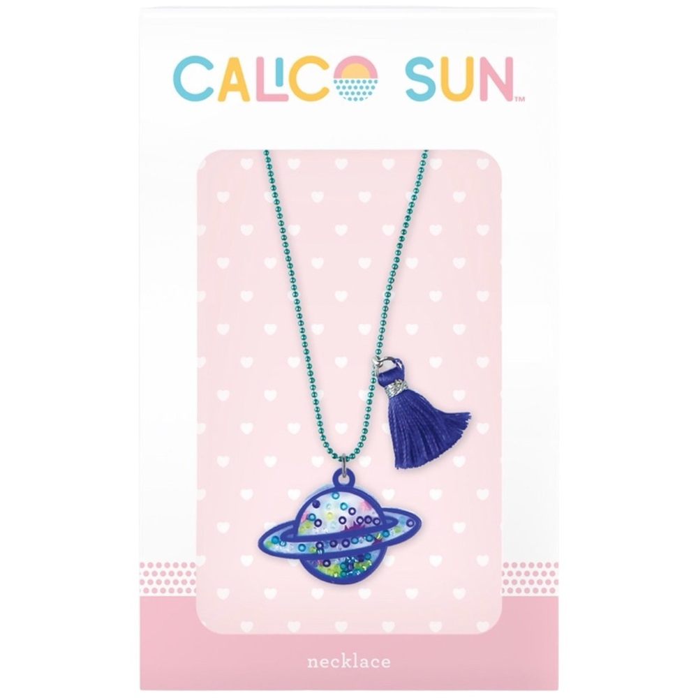 Calico Sun Blue Planet Necklace